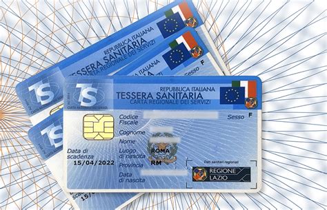 Esempio di Tessera Sanitaria con le sue diverse sezioni evidenziate