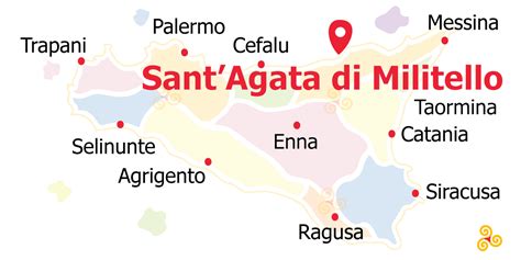 Mappa panoramica di Sant'Agata Militello con evidenza dei plessi scolastici e dei punti di interesse territoriale