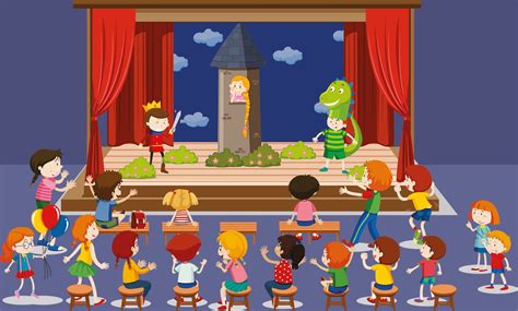 bambini che recitano in uno spettacolo teatrale