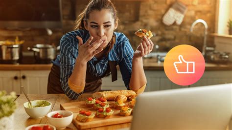 Food influencer tasting food