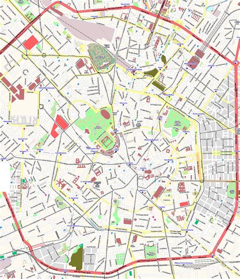 Mappa dettagliata delle strade del centro di San Cesareo con evidenza dei sensi di circolazione