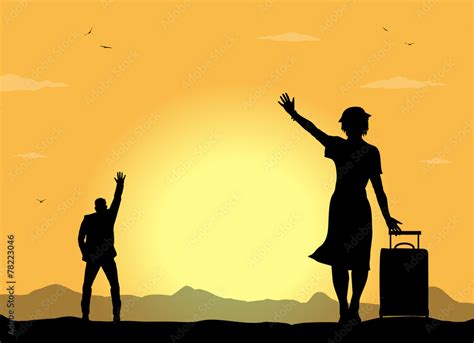 rappresentazione stilizzata di due persone che si allontanano in una routine quotidiana
