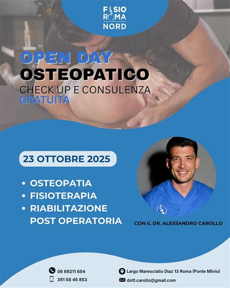 Alessandro Carollo durante un consulto osteopatico