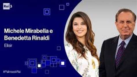 Benedetta Rinaldi e Michele Mirabella nello studio di Elisir