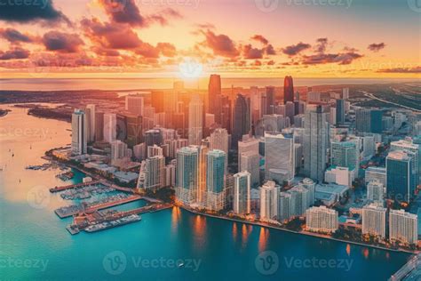 Skyline di Miami negli anni '80