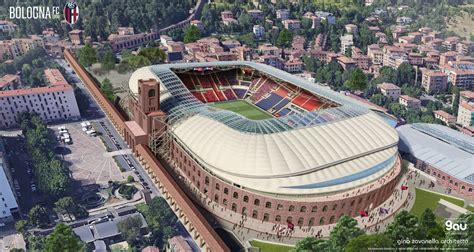 Stadio Renato Dall'Ara durante una partita di calcio