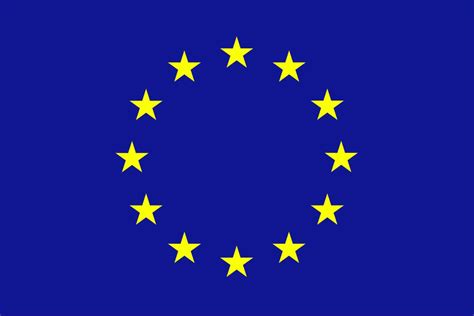 Bandiera dell'Unione Europea con stelle dorate