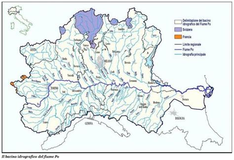 Mappa del bacino idrografico del Fiume Sangro
