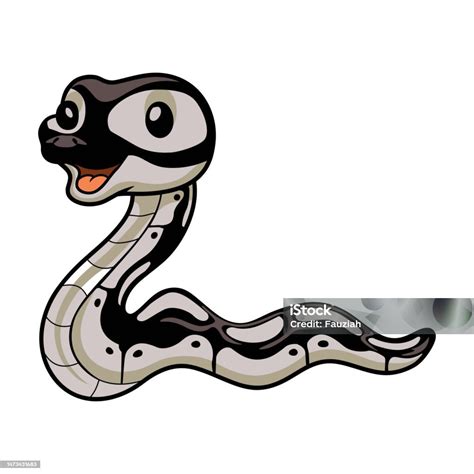 illustrazione di un serpente in stile cartone animato circondato da elementi naturali