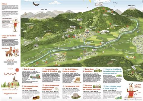 mappa dei sentieri ciclabili e dei punti di interesse nelle montagne del Lago di Como