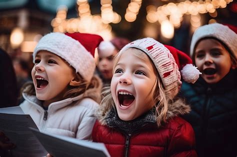 gruppo di bambini che cantano felici durante una rappresentazione scolastica pasquale