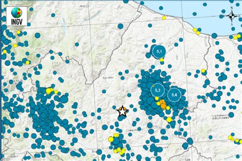 Mappa dell'area colpita dal sisma in Molise nel 2002