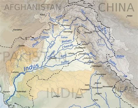 Gole del fiume Indo nel Kashmir