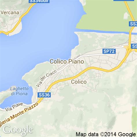 Mappa dei porti di Colico con indicazione delle secche