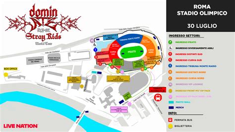 Mappa indicativa degli ingressi dello stadio