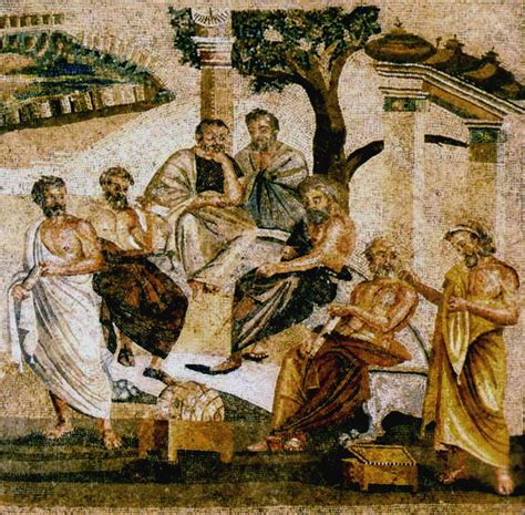 socrate e i suoi discepoli in dialogo