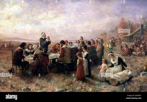 First Thanksgiving feast