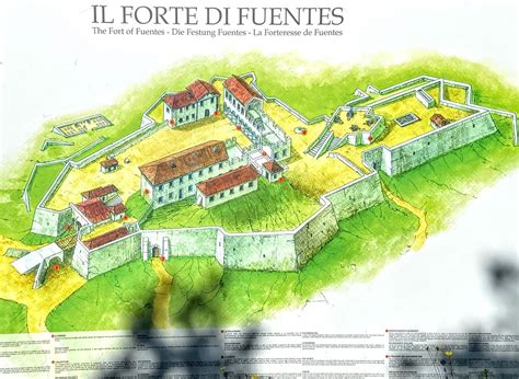 Rappresentazione artistica o ricostruzione del Forte di Fuentes all'epoca del suo massimo splendore