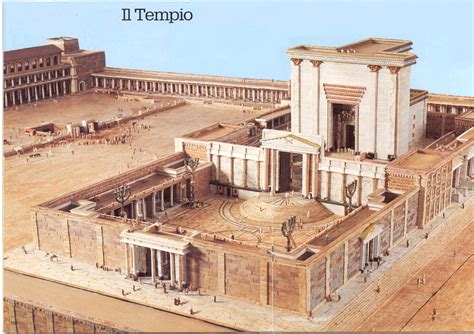 Ricostruzione artistica del tempio di marmo bianco costruito da Erode il Grande