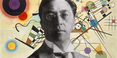 Ritratto stilizzato di Wassily Kandinsky con colori vivaci