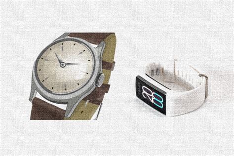 confronto visivo tra orologio digitale e analogico