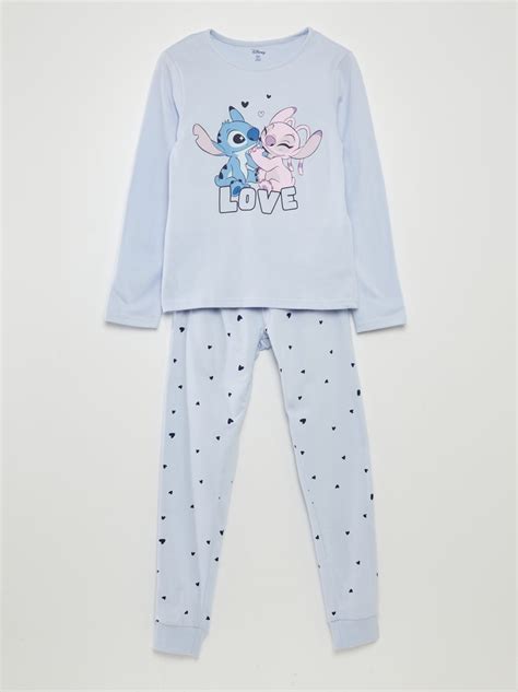 Pigiama Stitch per bambina in cotone biologico