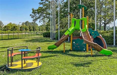 Schema funzionale di un parco giochi suddiviso per zone di attività