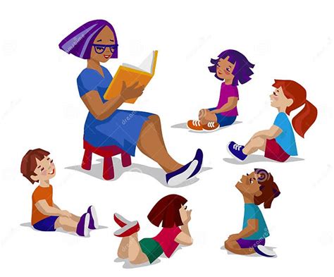 Bambini che ascoltano una storia biblica illustrata