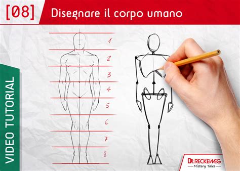 schema grafico delle proporzioni umane semplificate per bambini