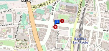 Mappa delle sedi dell'Ospedale Bambino Gesù