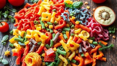 Quadretti di pasta colorata