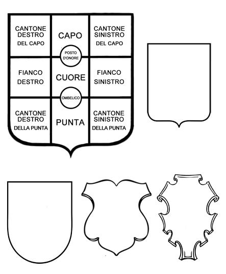 rappresentazione iconografica di uno stemma araldico rinascimentale