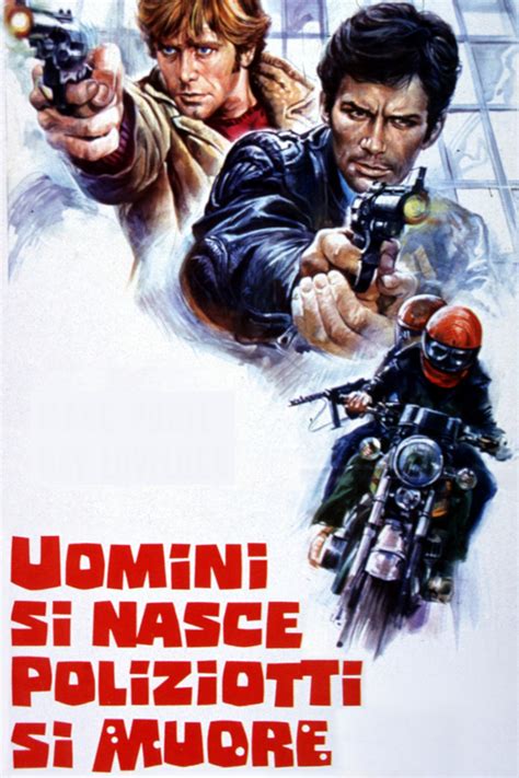 Locandina vintage del film Uomini si nasce poliziotti si muore