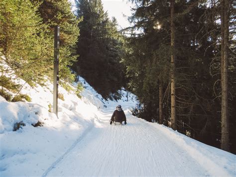 Pista estiva per slittino tra le montagne