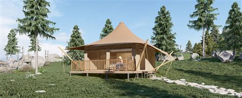 Glamping con tenda di lusso in montagna