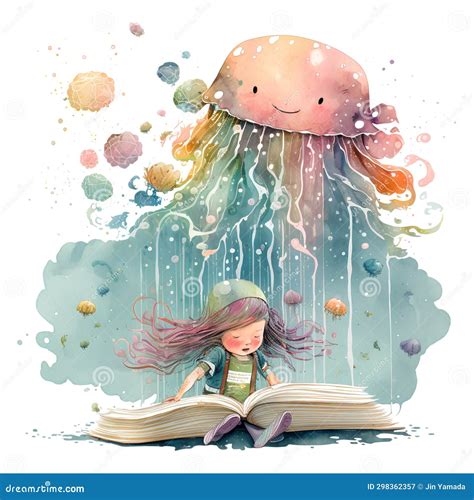 Illustrazione di una bambina trasparente con pensieri visibili