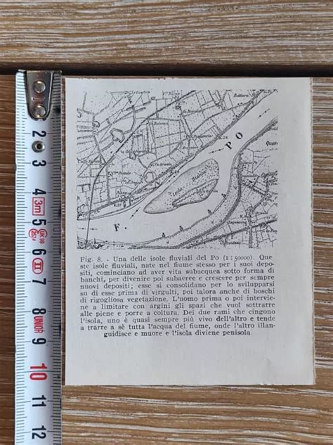 Antica mappa del fiume Po
