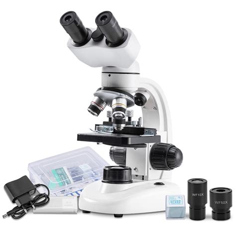Microscopio con doppia illuminazione e accessori