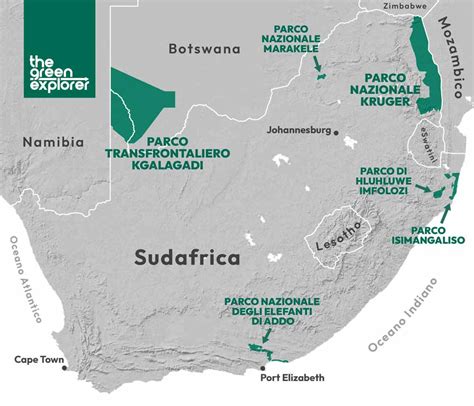 mappa dei principali parchi nazionali africani per safari in famiglia
