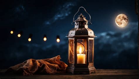 Una lanterna antica accesa nel buio di un sentiero, a simboleggiare la guida spirituale nel percorso di conversione.