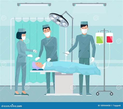 Illustrazione di equipe medica in sala parto