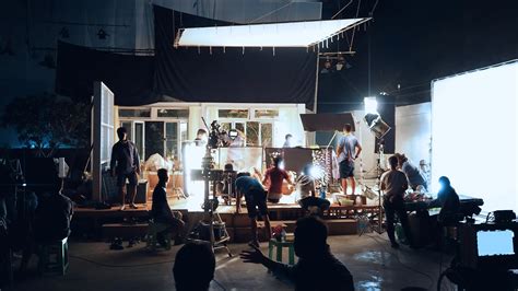 Fotografia di un set cinematografico professionale