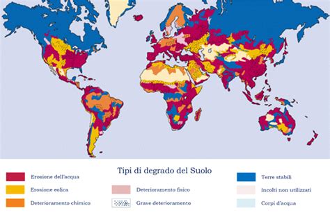 Mappa del degrado del suolo in Europa