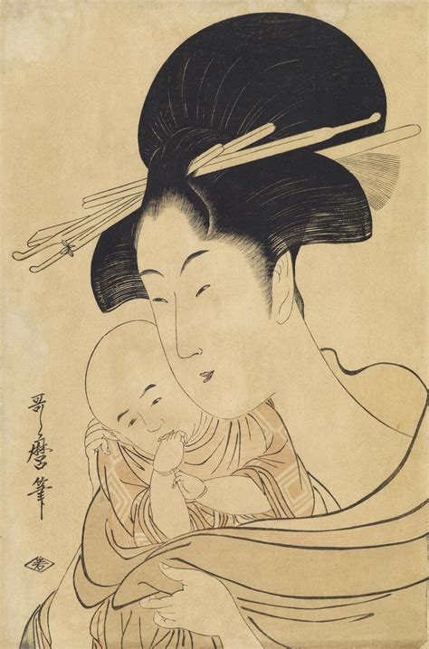 Kitagawa Utamaro Midnight: Mother and Sleepy Child