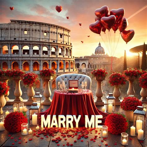 Scenario romantico di Roma con il Colosseo sullo sfondo
