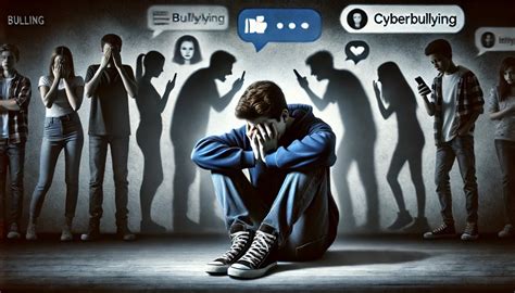 Giovani ragazzi che consultano i social media, simbolo di cyberbullismo