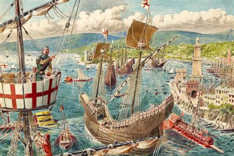 Illustrazione storica della flotta veneziana nel Mediterraneo