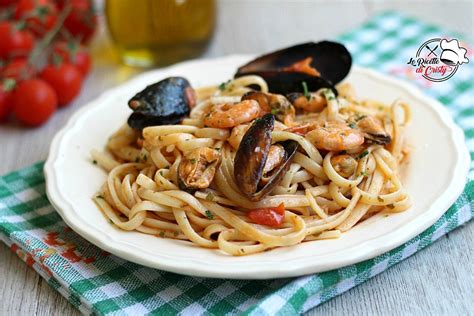 Piatto di linguine ai frutti di mare