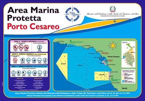 Mappa di Porto Cesareo con evidenziato il litorale e le aree protette