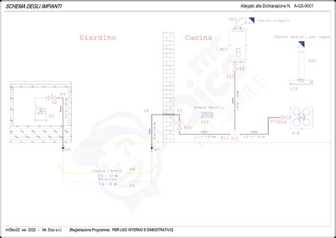 schema tecnico dell'impianto 6 pali con posizionamento delle strutture UNIT